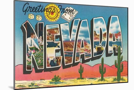 Greetings from Nevada-null-Mounted Art Print