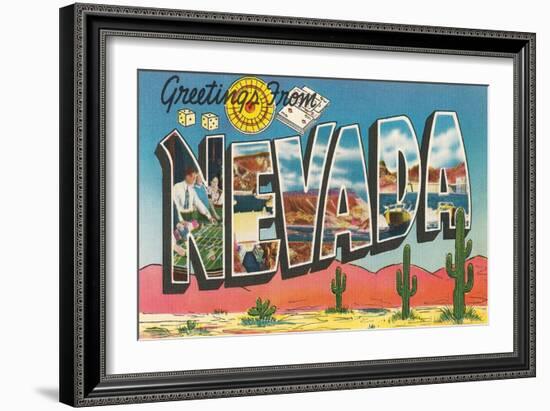 Greetings from Nevada-null-Framed Art Print