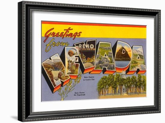 Greetings from Nevada-null-Framed Art Print