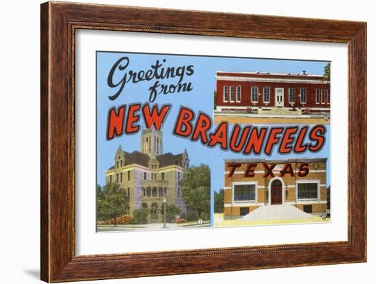 Greetings from New Braunfels, Texas-null-Framed Art Print