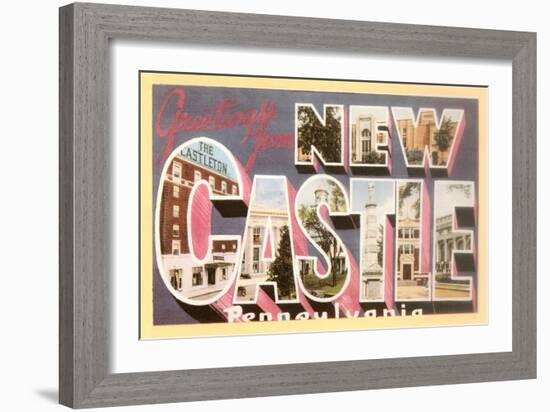 Greetings from New Castle, Pennsylvania-null-Framed Art Print