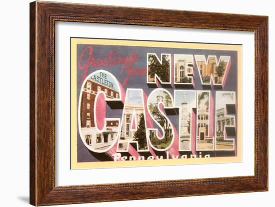 Greetings from New Castle, Pennsylvania-null-Framed Art Print