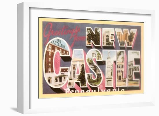 Greetings from New Castle, Pennsylvania-null-Framed Art Print