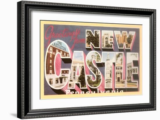 Greetings from New Castle, Pennsylvania-null-Framed Art Print