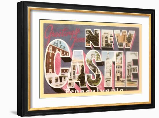 Greetings from New Castle, Pennsylvania-null-Framed Art Print