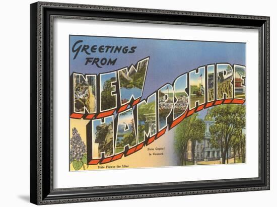 Greetings from New Hampshire-null-Framed Art Print