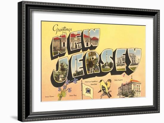 Greetings from New Jersey-null-Framed Art Print