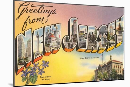 Greetings from New Jersey-null-Mounted Art Print