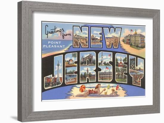 Greetings from New Jersey-null-Framed Art Print