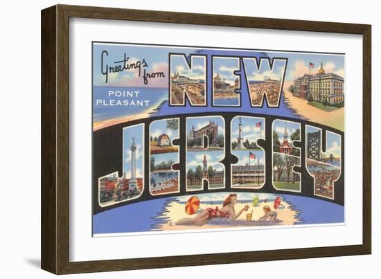 Greetings from New Jersey-null-Framed Art Print