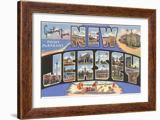 Greetings from New Jersey-null-Framed Art Print