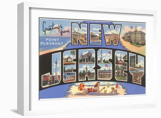 Greetings from New Jersey-null-Framed Art Print