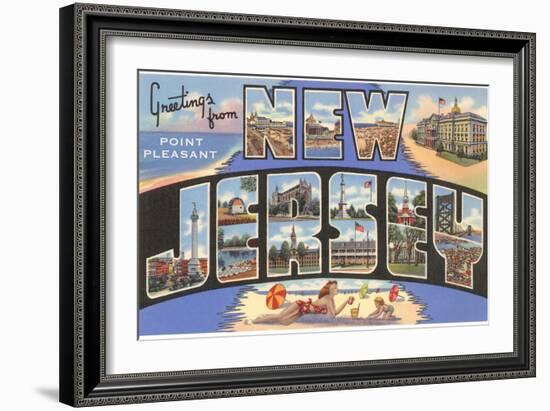 Greetings from New Jersey-null-Framed Art Print