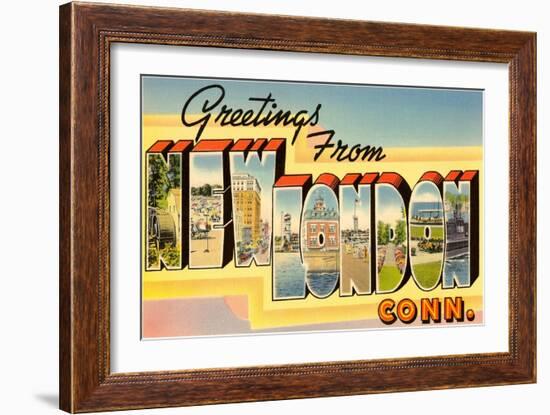 Greetings from New London, Connecticut-null-Framed Art Print