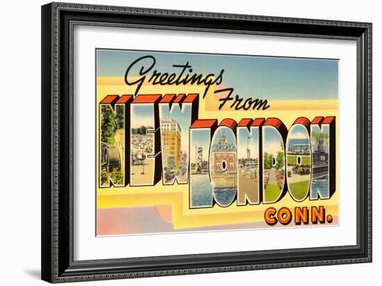 Greetings from New London, Connecticut-null-Framed Art Print