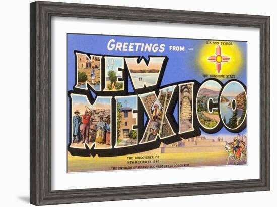 Greetings from New Mexico-null-Framed Art Print