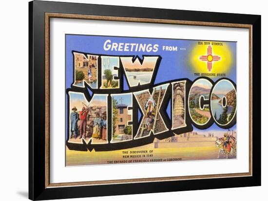 Greetings from New Mexico-null-Framed Art Print