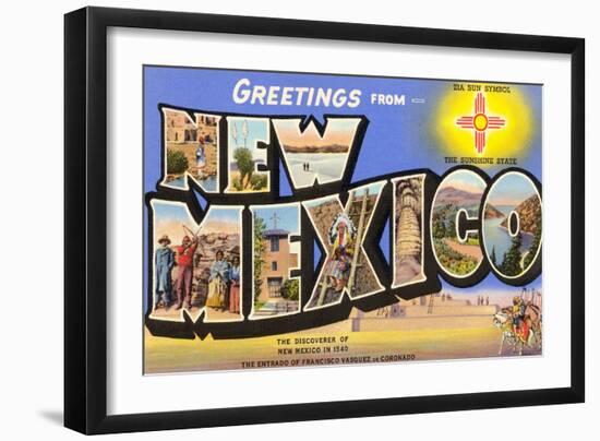 Greetings from New Mexico-null-Framed Art Print