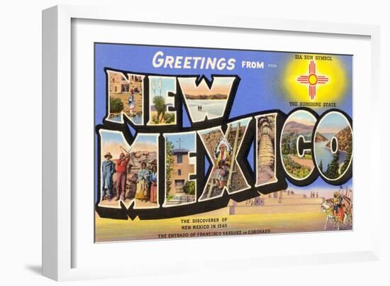 Greetings from New Mexico-null-Framed Art Print