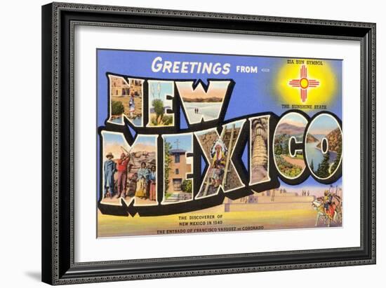 Greetings from New Mexico-null-Framed Art Print