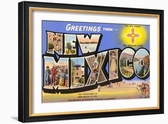 Greetings from New Mexico-null-Framed Art Print