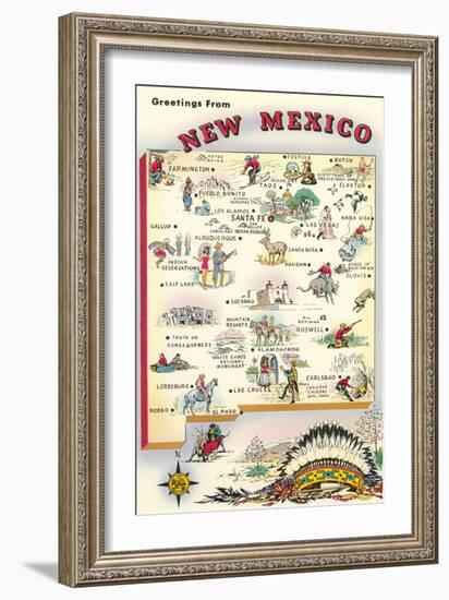 Greetings from New Mexico-null-Framed Art Print