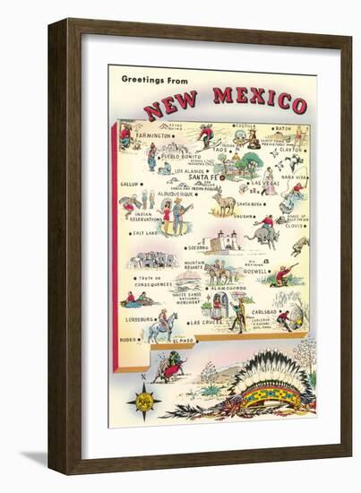 Greetings from New Mexico-null-Framed Art Print