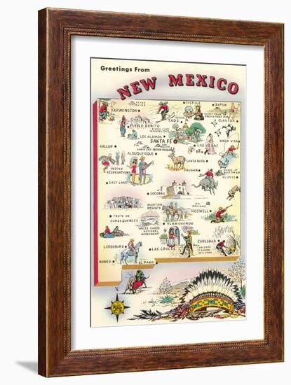 Greetings from New Mexico-null-Framed Art Print