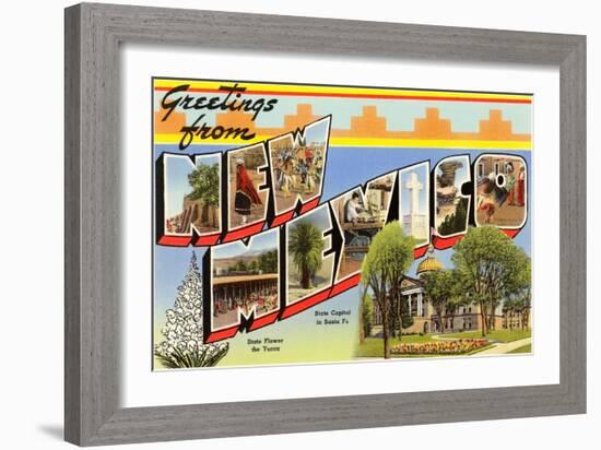 Greetings from New Mexico-null-Framed Art Print