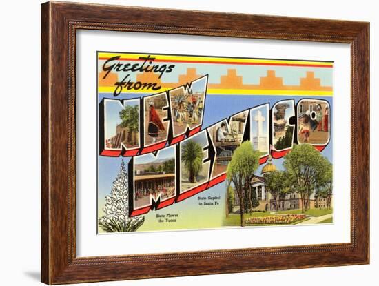 Greetings from New Mexico-null-Framed Art Print