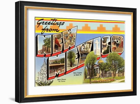 Greetings from New Mexico-null-Framed Art Print