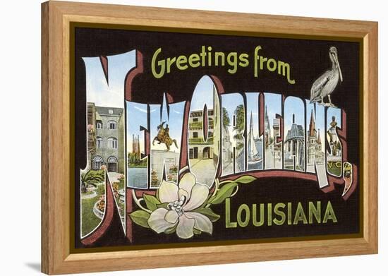 Greetings from New Orleans, Louisiana-null-Framed Stretched Canvas