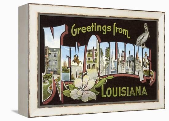 Greetings from New Orleans, Louisiana-null-Framed Stretched Canvas