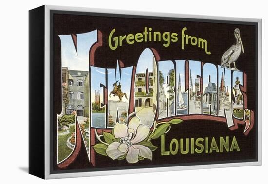 Greetings from New Orleans, Louisiana-null-Framed Stretched Canvas