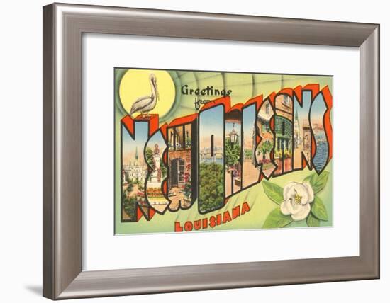 Greetings from New Orleans, Louisiana-null-Framed Art Print