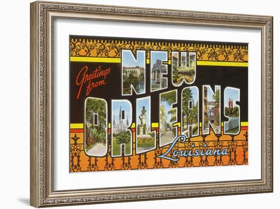 Greetings from New Orleans, Louisiana-null-Framed Art Print