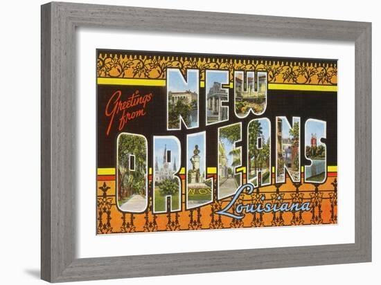 Greetings from New Orleans, Louisiana-null-Framed Art Print