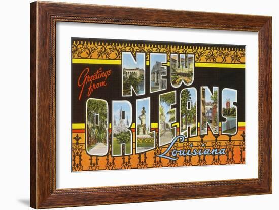 Greetings from New Orleans, Louisiana-null-Framed Art Print