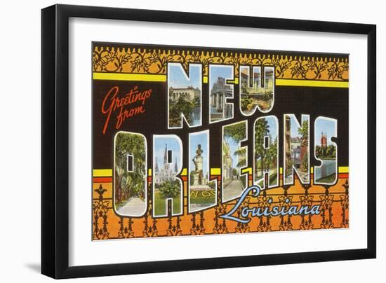 Greetings from New Orleans, Louisiana-null-Framed Art Print