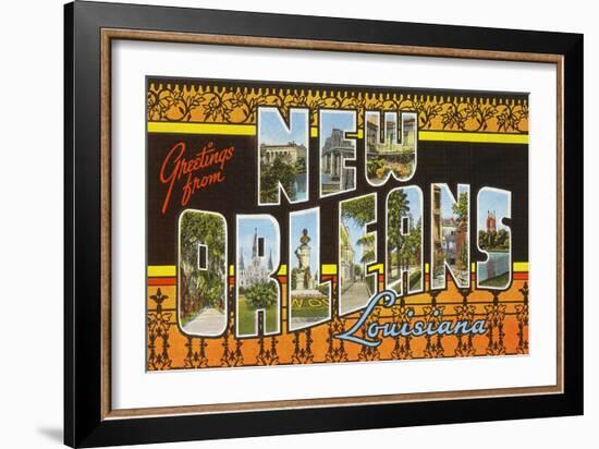 Greetings from New Orleans, Louisiana-null-Framed Art Print