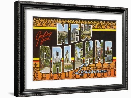 Greetings from New Orleans, Louisiana-null-Framed Art Print