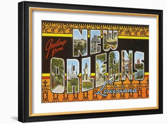 Greetings from New Orleans, Louisiana-null-Framed Art Print