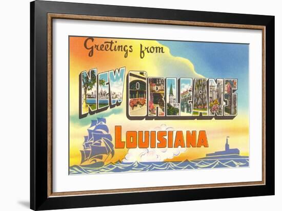 Greetings from New Orleans, Louisiana-null-Framed Art Print