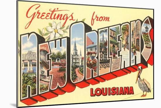 Greetings from New Orleans, Louisiana-null-Mounted Art Print