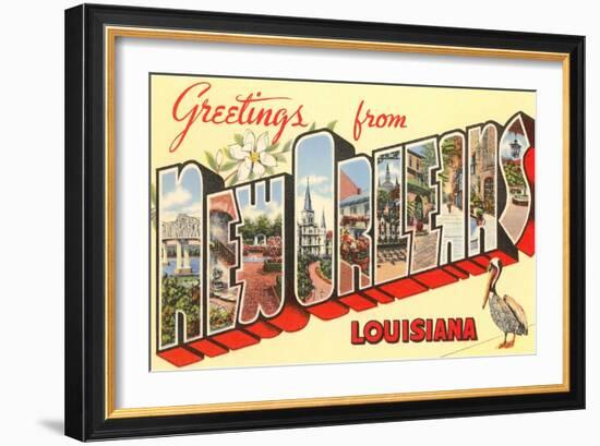 Greetings from New Orleans, Louisiana-null-Framed Art Print