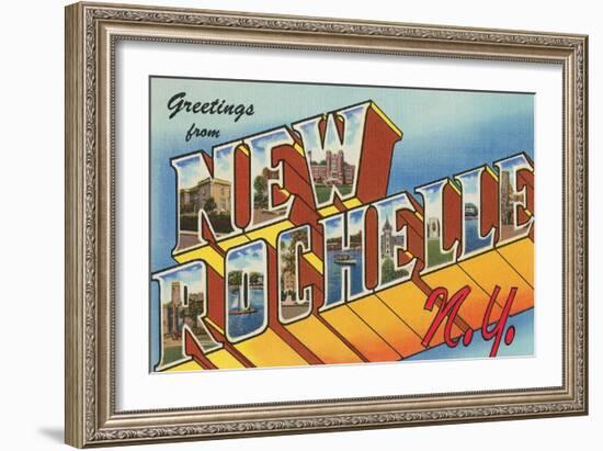 Greetings from New Rochelle, New York-null-Framed Art Print