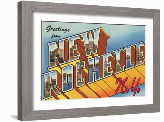 Greetings from New Rochelle, New York-null-Framed Art Print