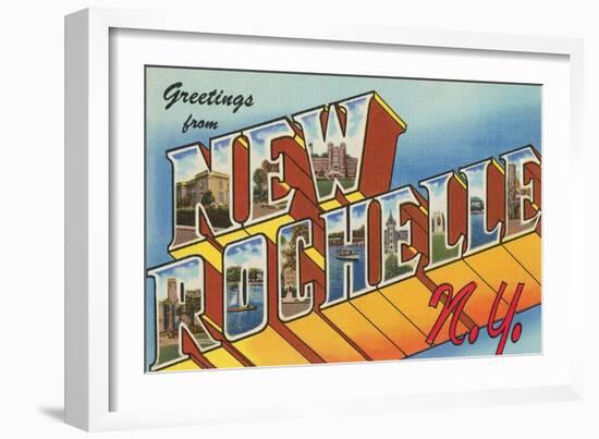 Greetings from New Rochelle, New York-null-Framed Art Print