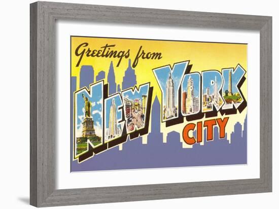 Greetings from New York City, New York-null-Framed Art Print