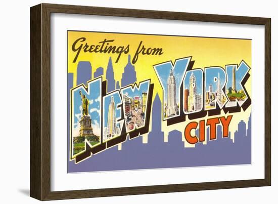 Greetings from New York City, New York-null-Framed Art Print